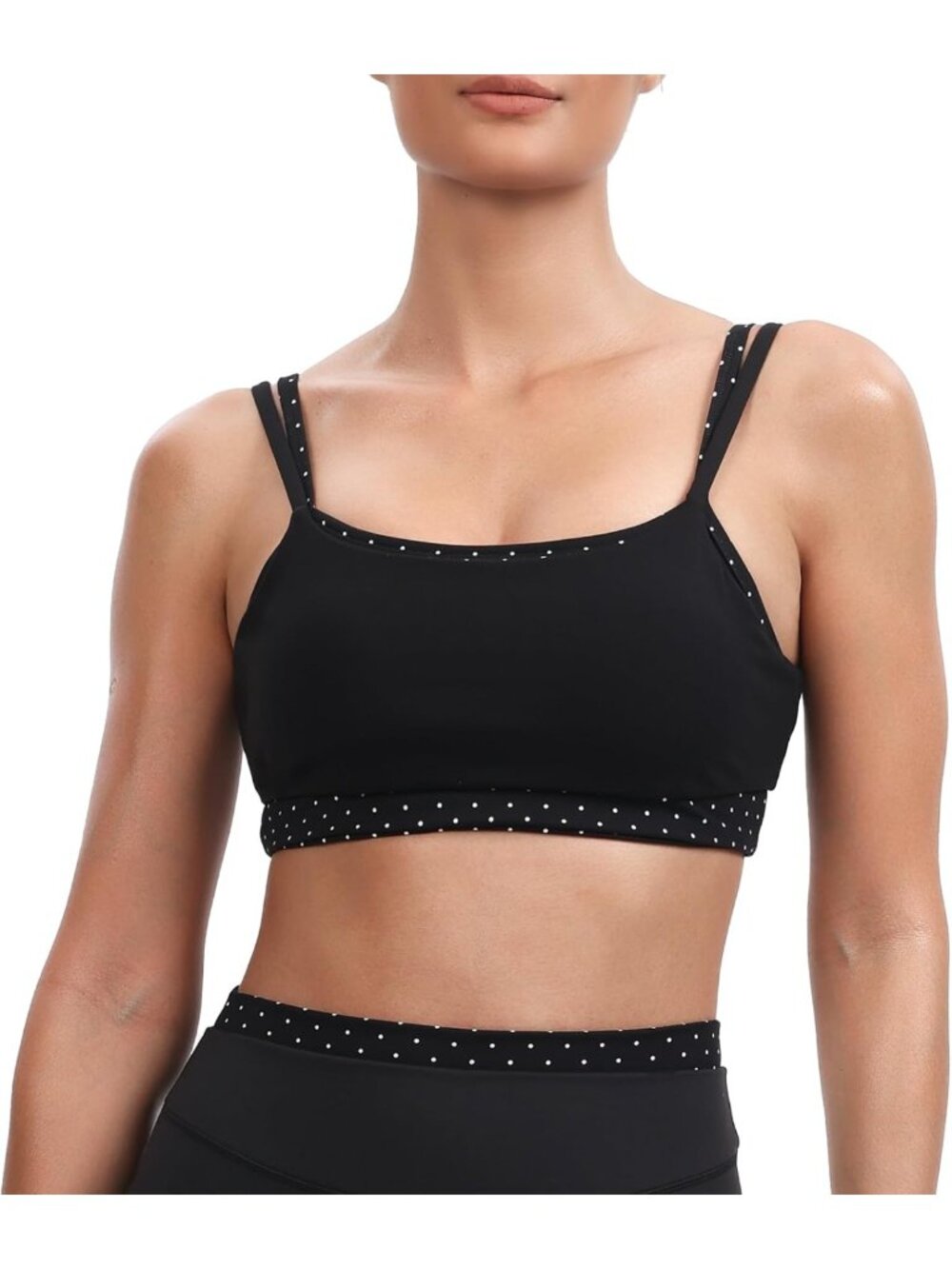 High Impact Layered Sports Bra for Activewear, Workout, Gym, Fitness, Supportive